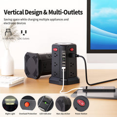 PASSUS angled detail of AC outlet arrangement for easy plug access