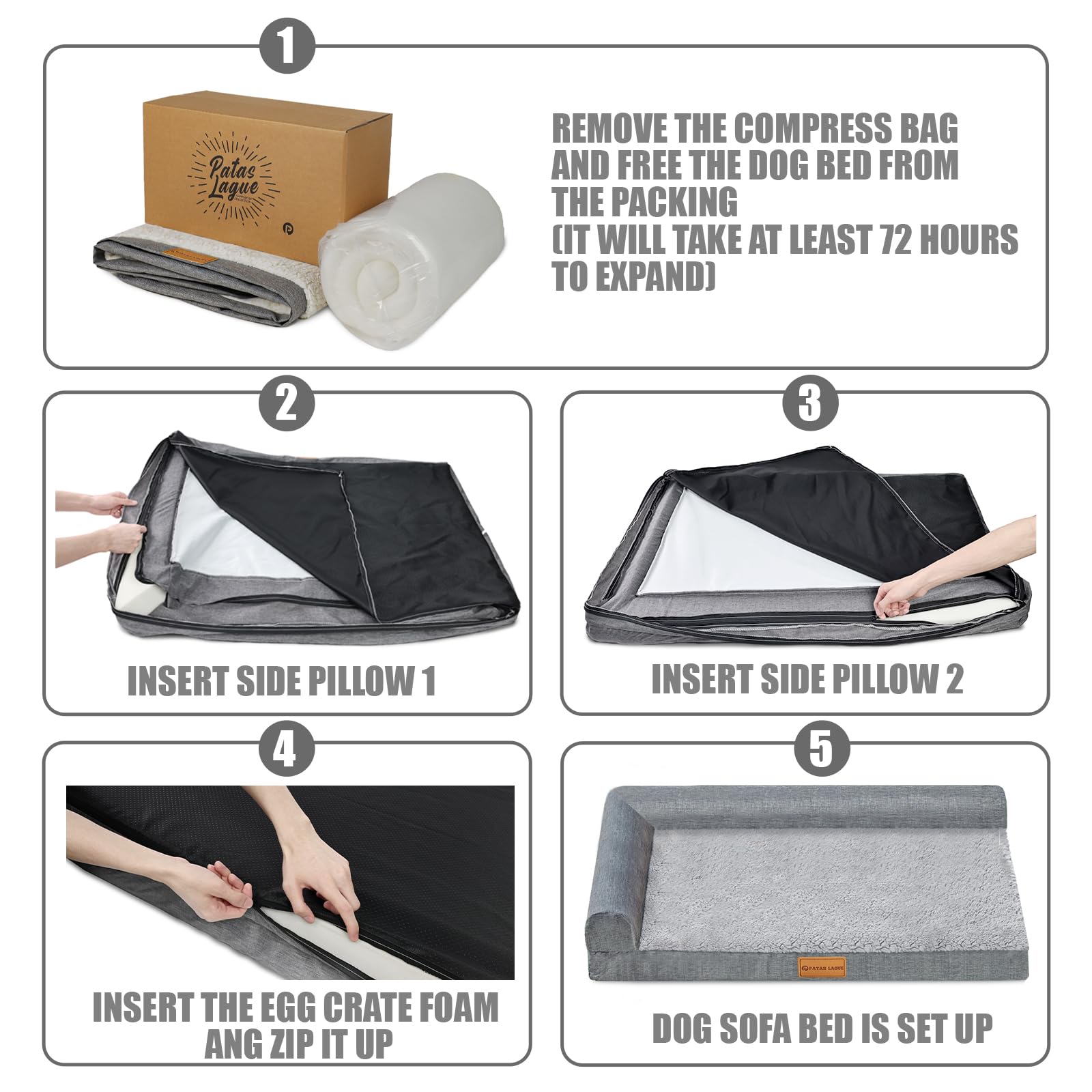 Patas Lague cama integrada en sala moderna, estilo que combina con decor