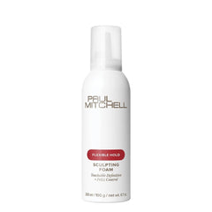 Paul Mitchell envase frontal de Sculpting Foam mostrando diseño y tamaño útil