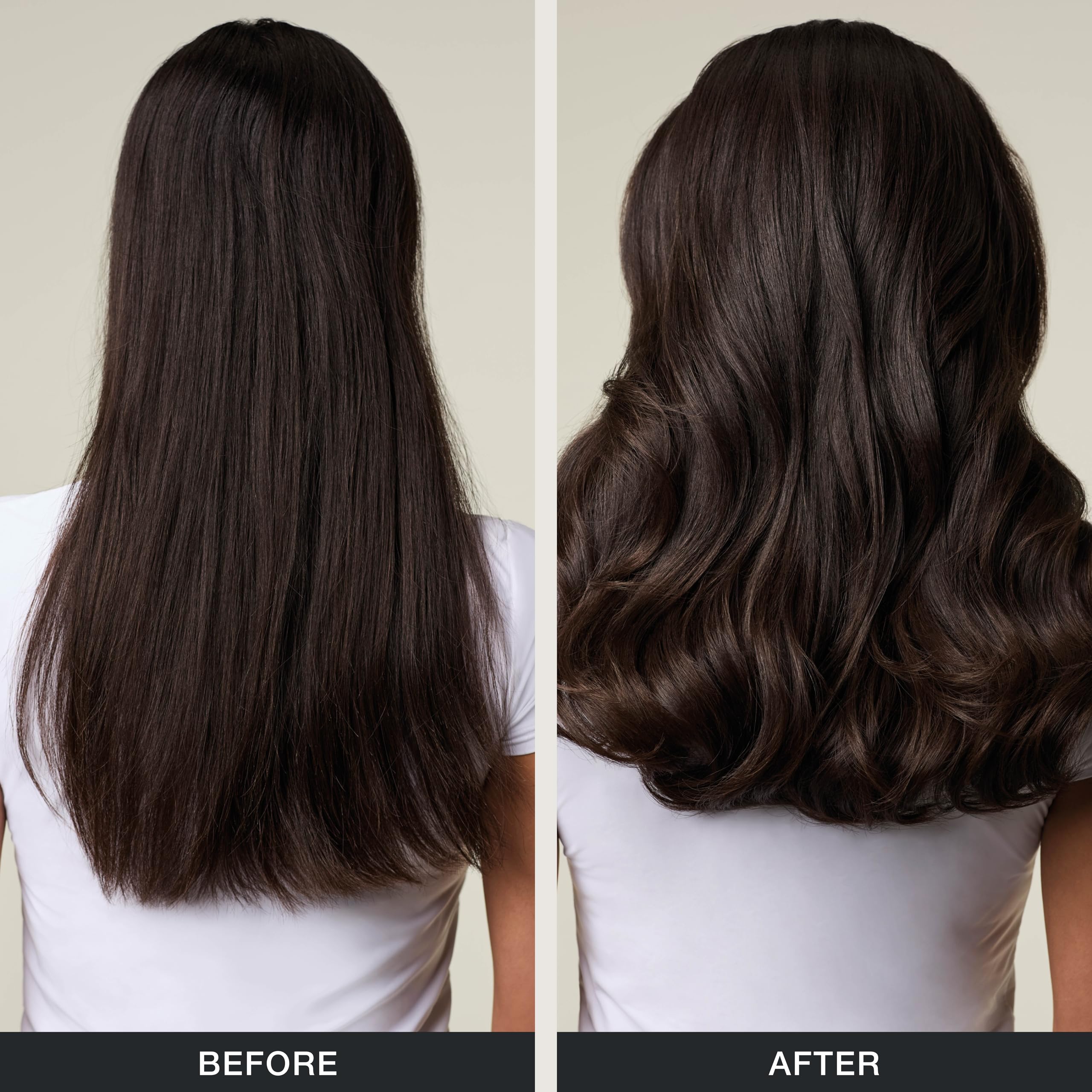 Paul Mitchell junto a regla para comparar tamaño y cantidad práctico