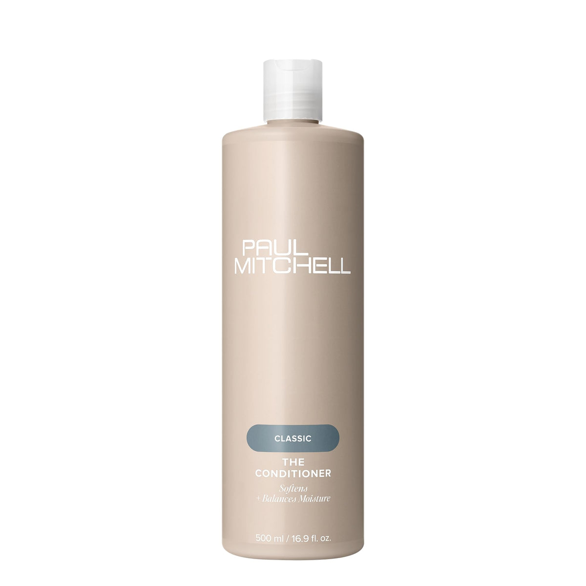 Paul Mitchell The Conditioner frente del envase mostrando tamaño y diseño, beneficio visual