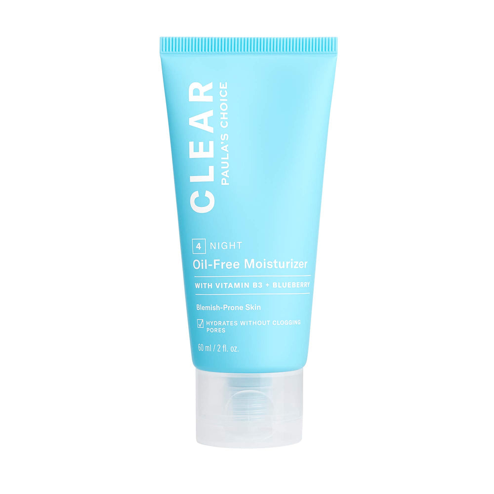 Paula's Choice envase frontal del hidratante CLEAR mostrando diseño y beneficio sin brillo
