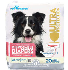 Paw Inspired paquete frontal talla Large mostrando diseño y cantidad