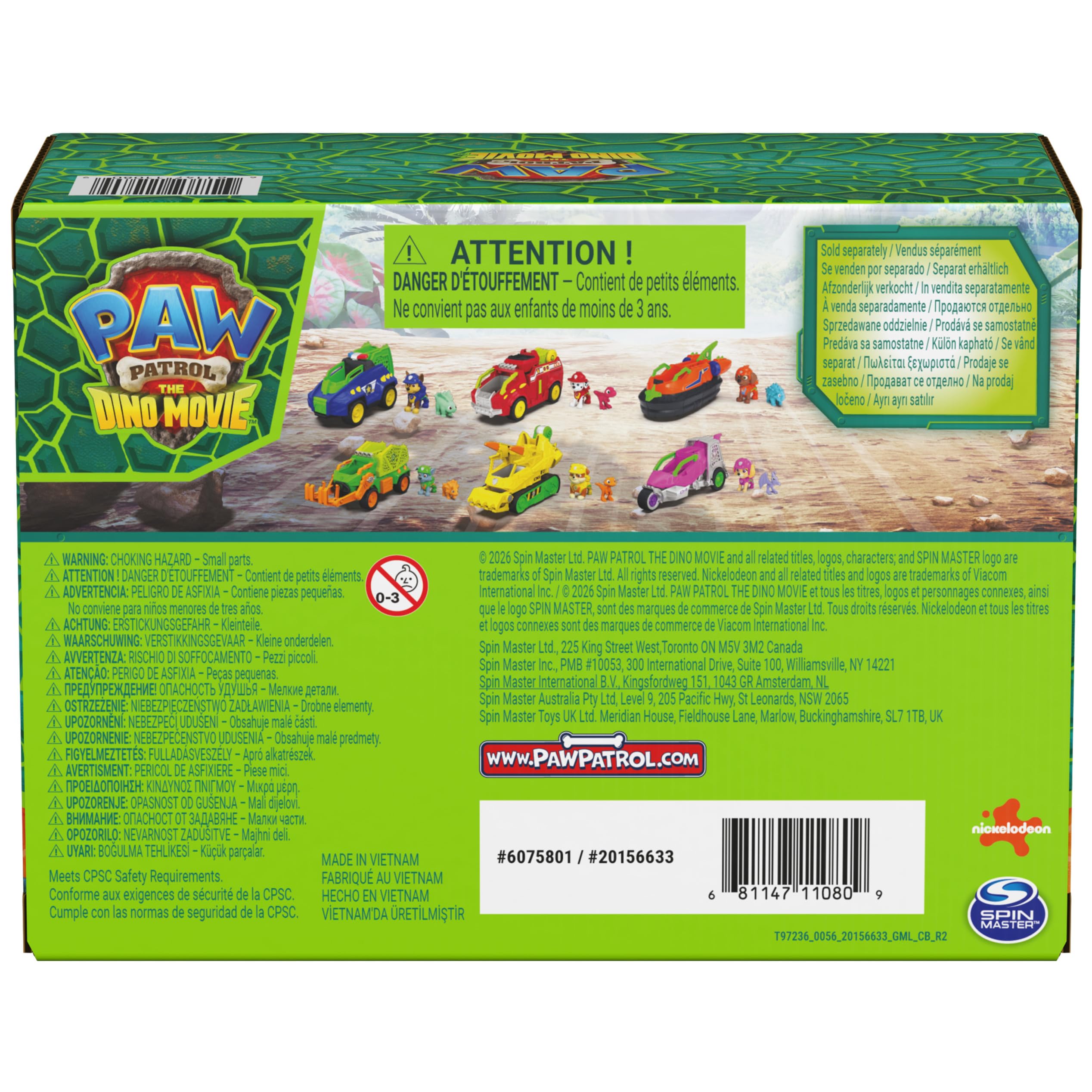 PAW Patrol comparación de tamaño del Recycler para entender escala y compatibilidad