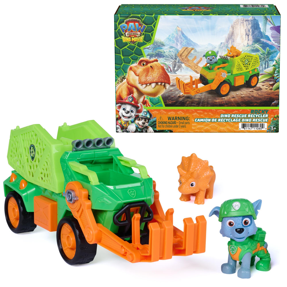 PAW Patrol Rocky mostrando el frente del Recycler con acción de rescate