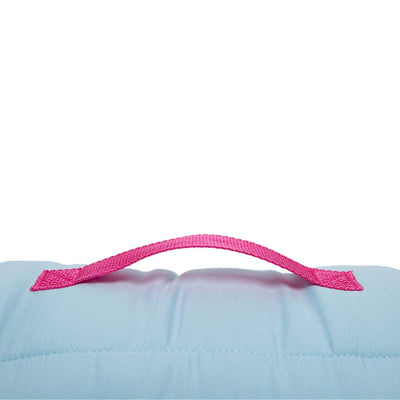 Paw Patrol Skye nap mat spread on daycare cot, illustrating preschool-ready convenience
