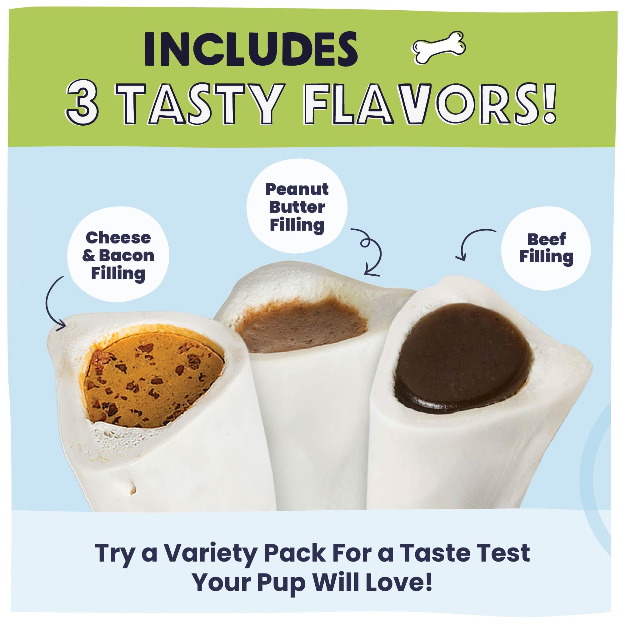 Pawstruck paquete con tres sabores, variedad para rotación diaria