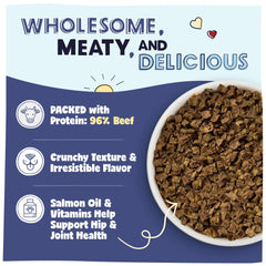 Pawstruck plate with real beef and oils highlighting quality ingredients