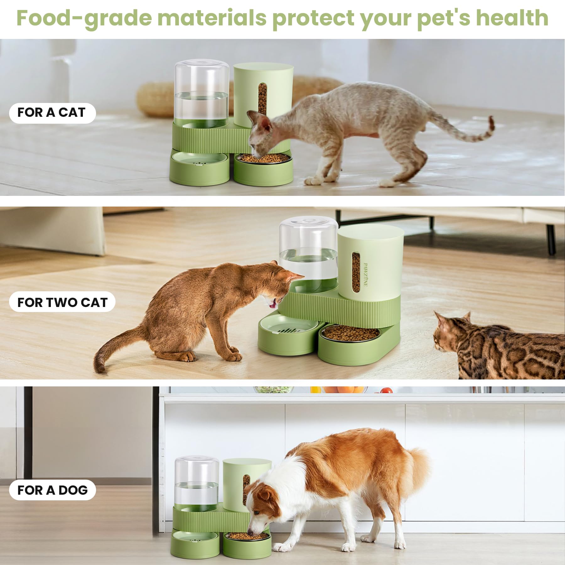 Pawzone base con patas antideslizantes que aseguran estabilidad en superficies lisas