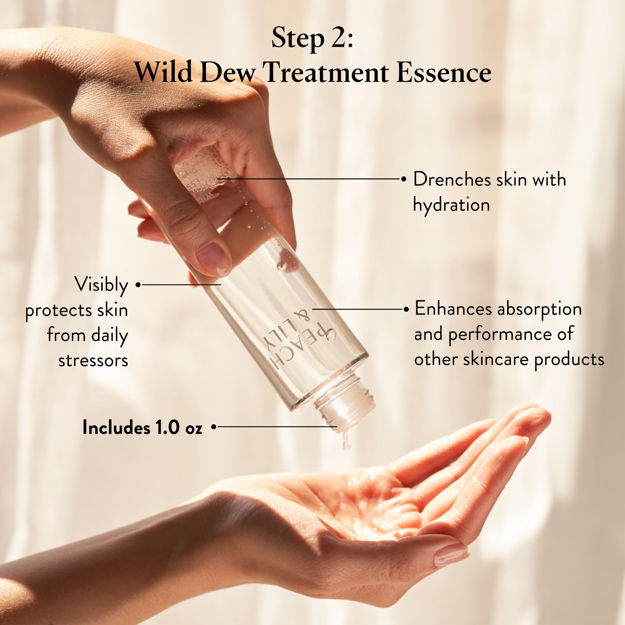 Peach & Lily Wild Dew Treatment Essence en gotas para hidratación inmediata