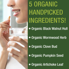 Peak Performance detalle de etiqueta USDA Organic y lista de ingredientes clave