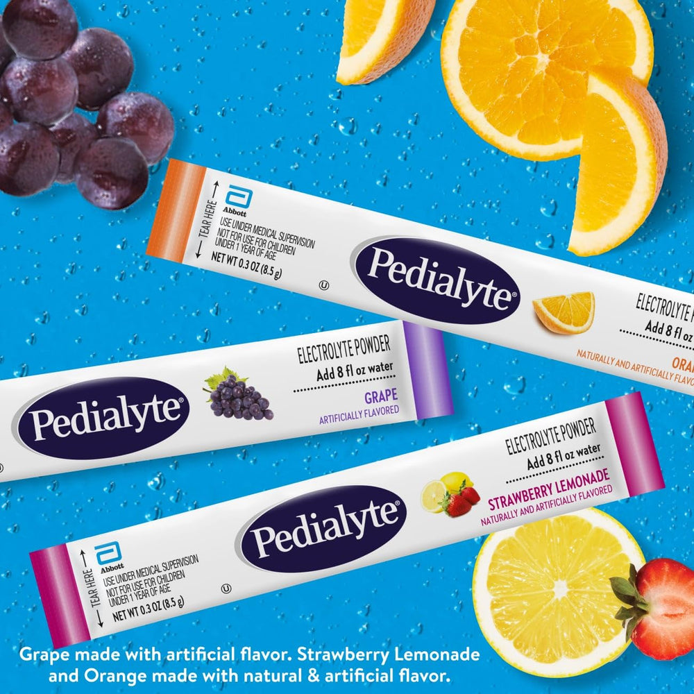Pedialyte sobre individual listo para mezclar y llevar consigo