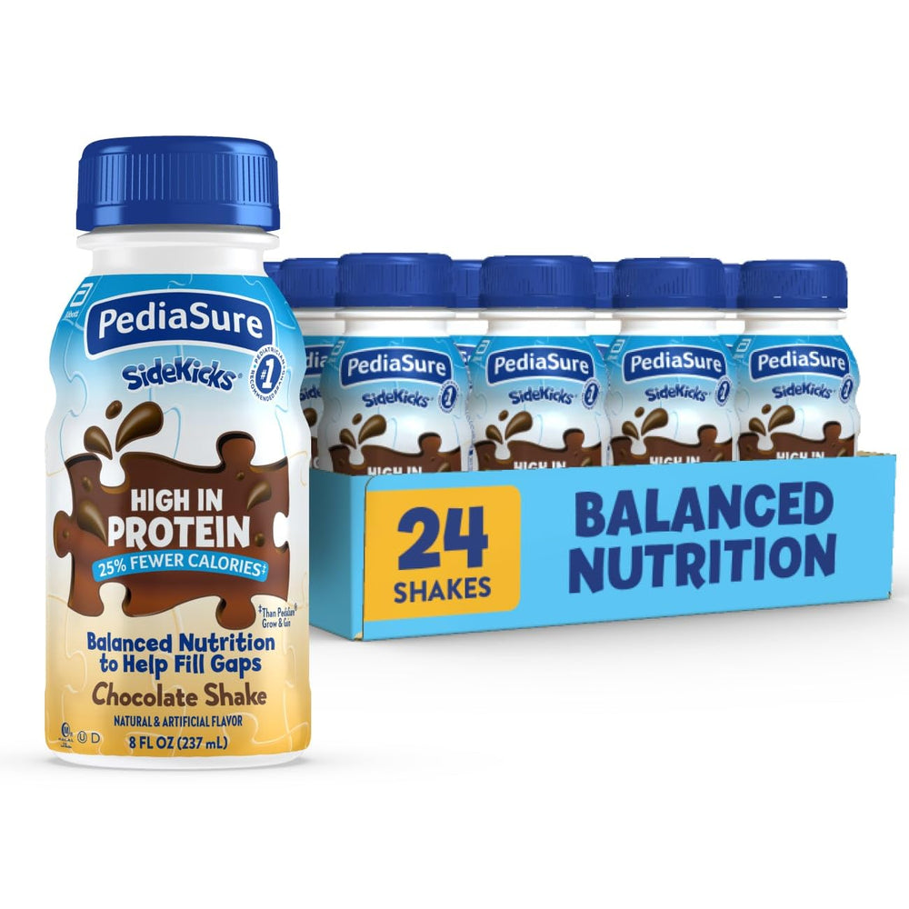 PediaSure SideKicks vista frontal del embalaje con información clara