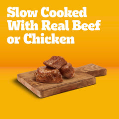 Close-up of Pedigree chopped texture highlighting real animal protein