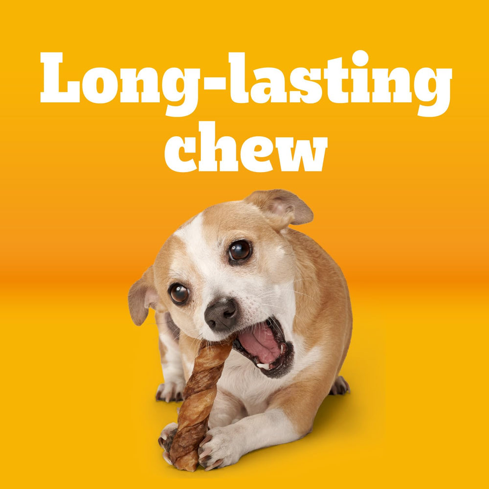 Pedigree primer plano de textura masticable que evidencia durabilidad y sabor