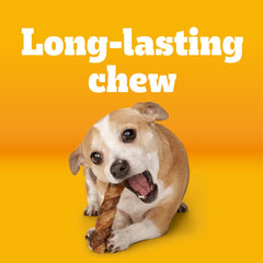 Pedigree primer plano de textura masticable que evidencia durabilidad y sabor