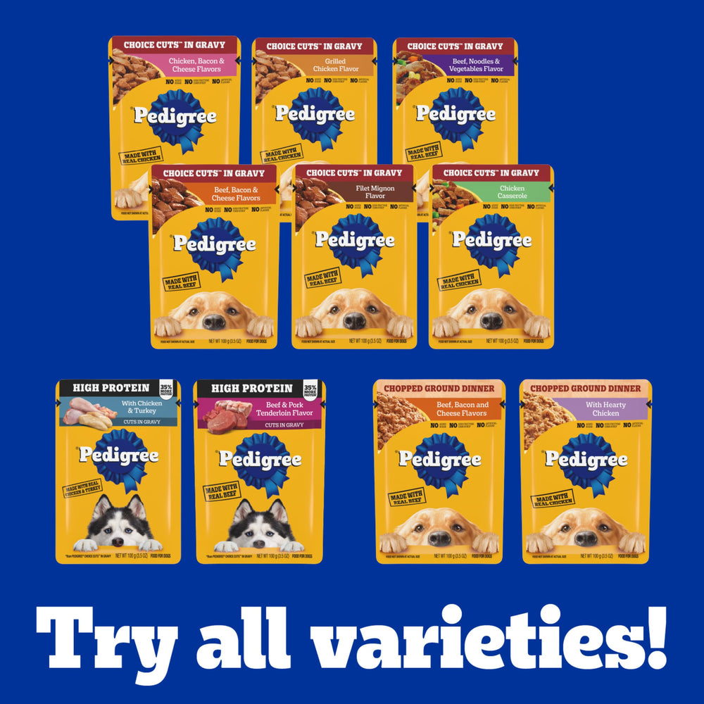 Pedigree etiqueta nutricional legible con vitaminas y análisis garantizado