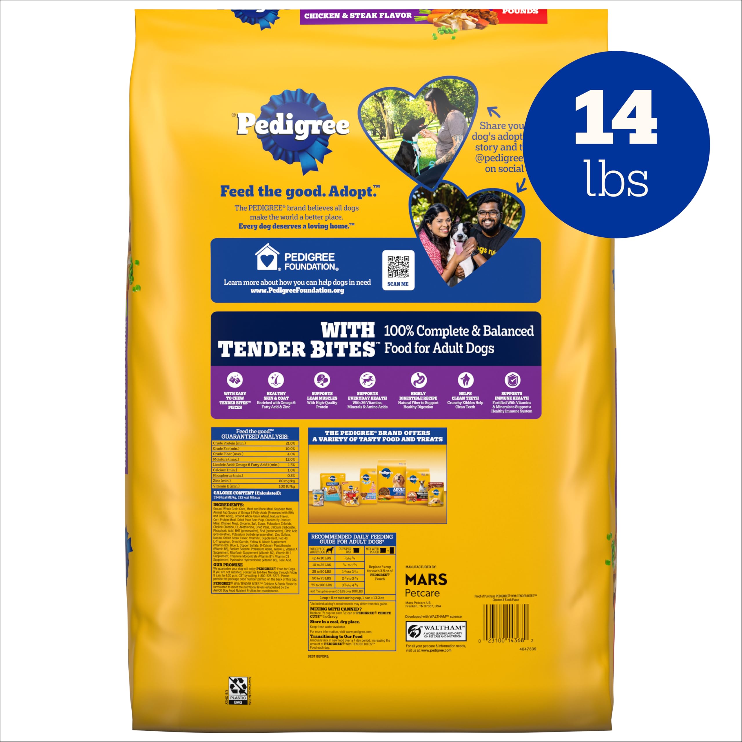 Pedigree ingredientes clave resaltados para confianza en la receta