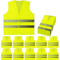 PeerBasics vista frontal del pack de 10 chalecos para mayor seguridad