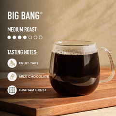 Peet's vertido en Chemex para ilustrar método recomendado y claridad de taza