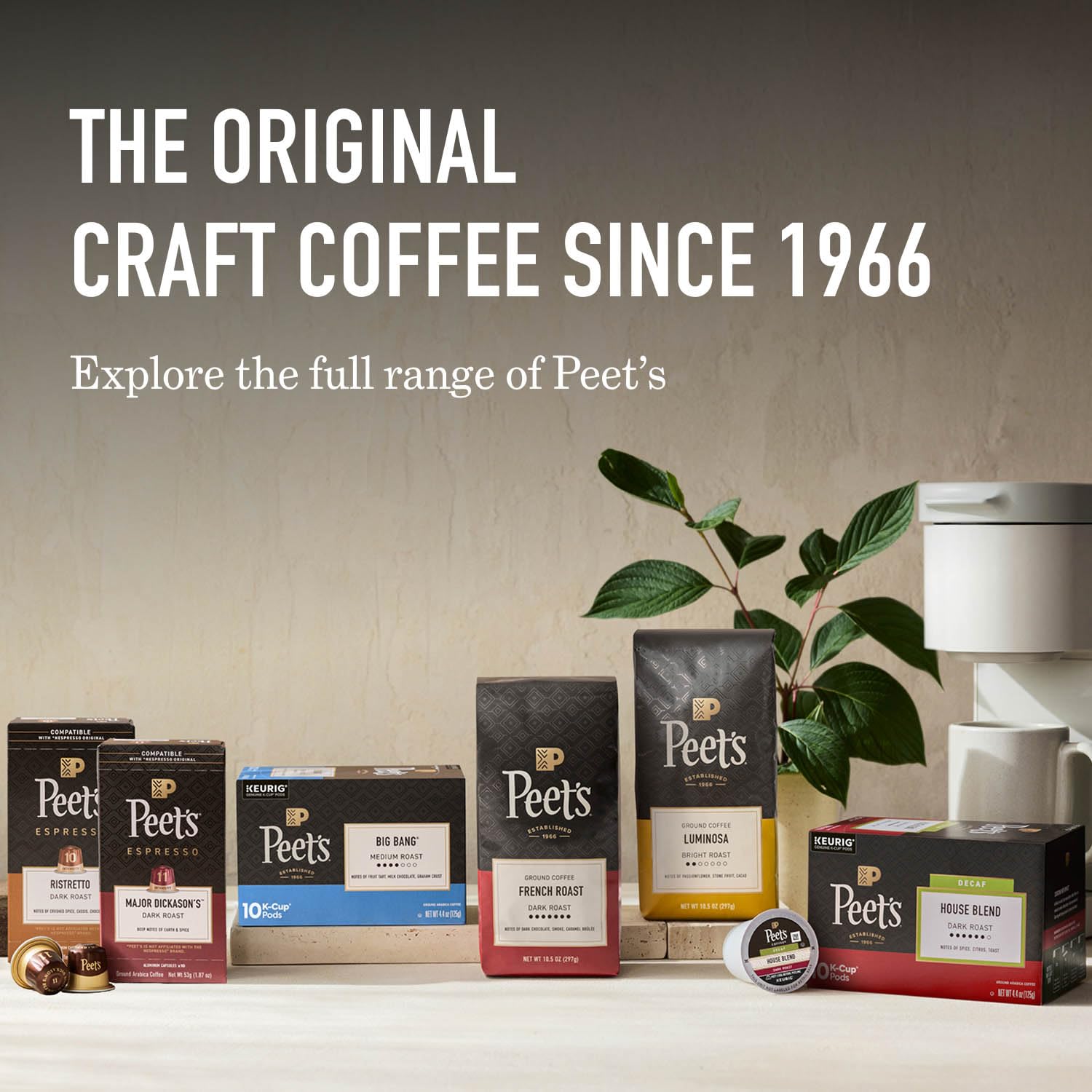 Peet's cucharada de café desde bolsa para destacar cantidad por porción