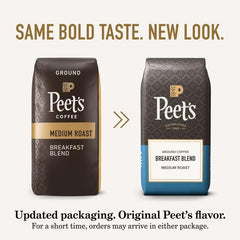 Peet's Coffee imagen del café molido con textura y aroma atractivo