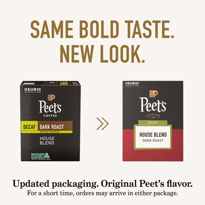 Peet's brewed cup top view highlighting crema and rich aroma appeal