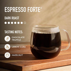 Peet's taza de espresso con crema densa resaltando aroma y cuerpo