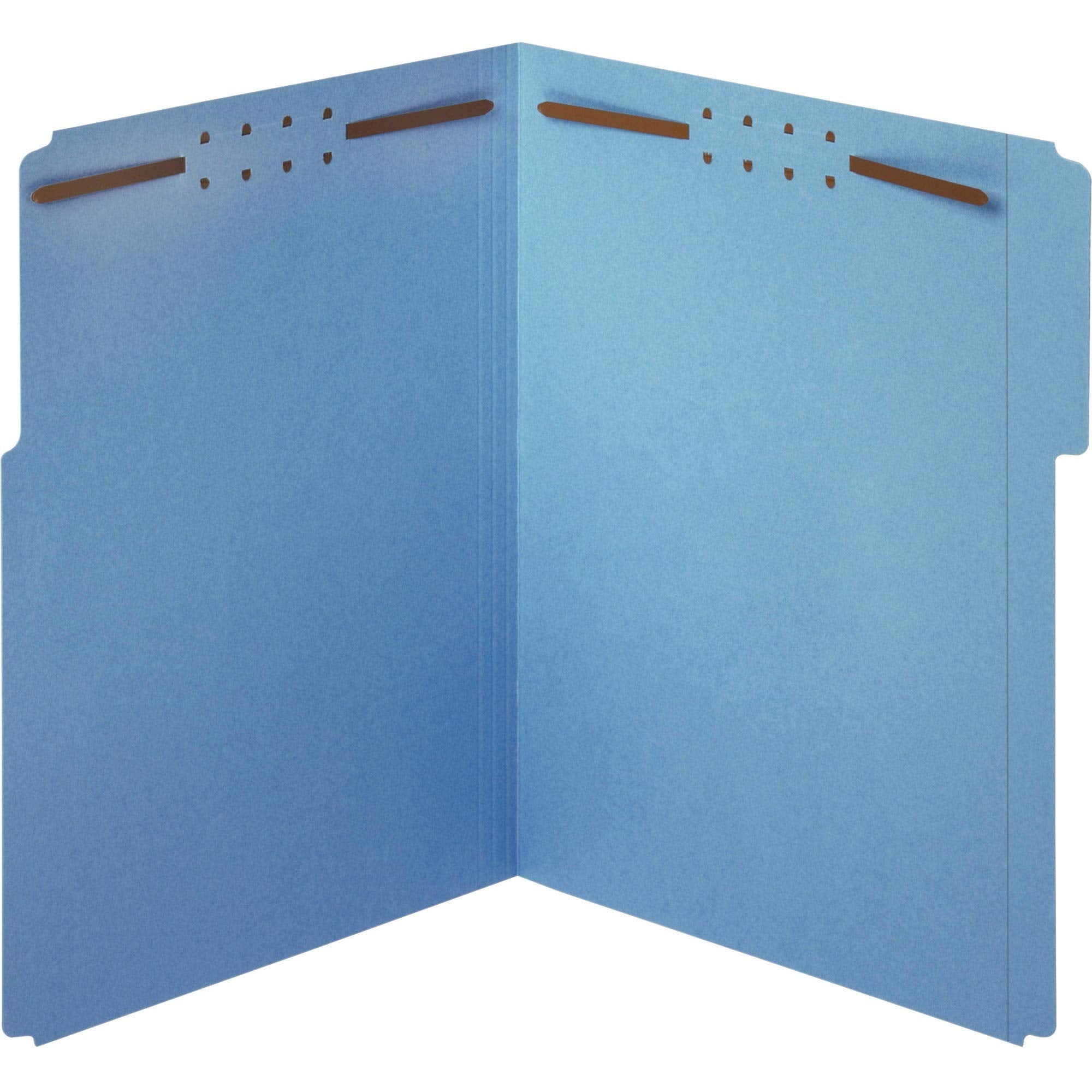 Pendaflex carpeta frontal azul con sujetapapeles, mantiene documentos seguros