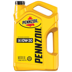 Pennzoil envase frontal 5 quart mostrando la marca y facilidad de vertido