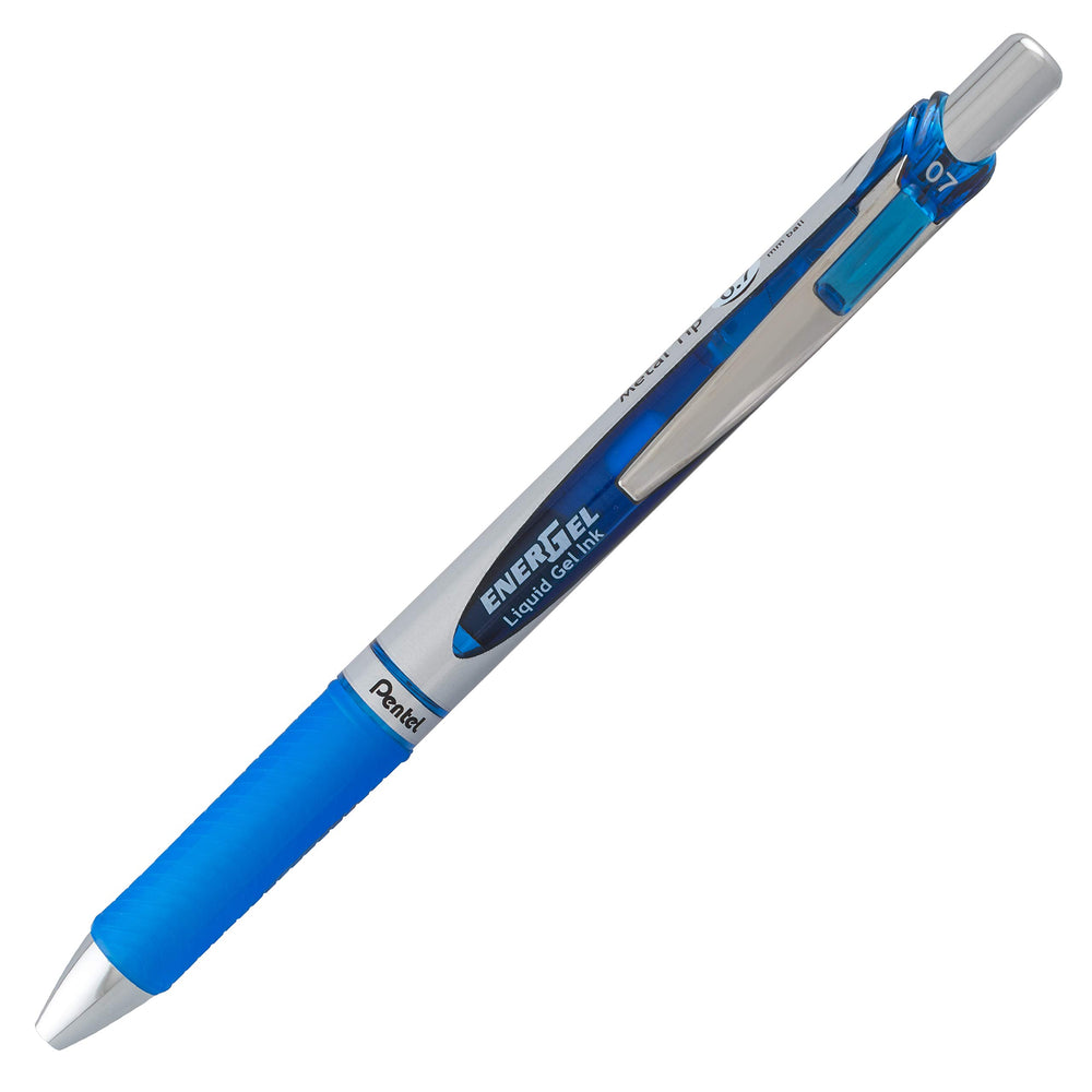Pentel EnerGel RTX agarre sin látex mostrando comodidad y control al escribir