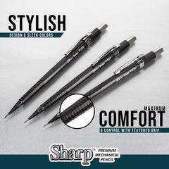 Detalle de la mina Super Hi-Polymer HB en Pentel para trazo oscuro y resistente