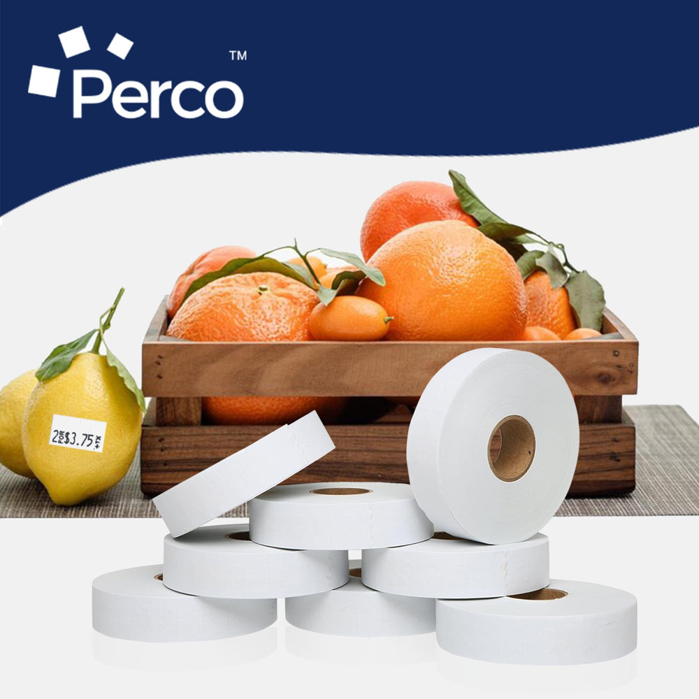 Perco label security slit detail demonstrating tamper resistance