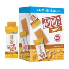 Perfect Bar empaque frontal mini con visibilidad del sello Non‑GMO para decisión informada