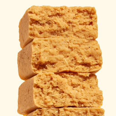 Perfect Bar textura tipo cookie dough cercana que sugiere cremosidad