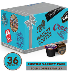 Perfect Samplers cápsulas dispuestas que muestran la selección intensa