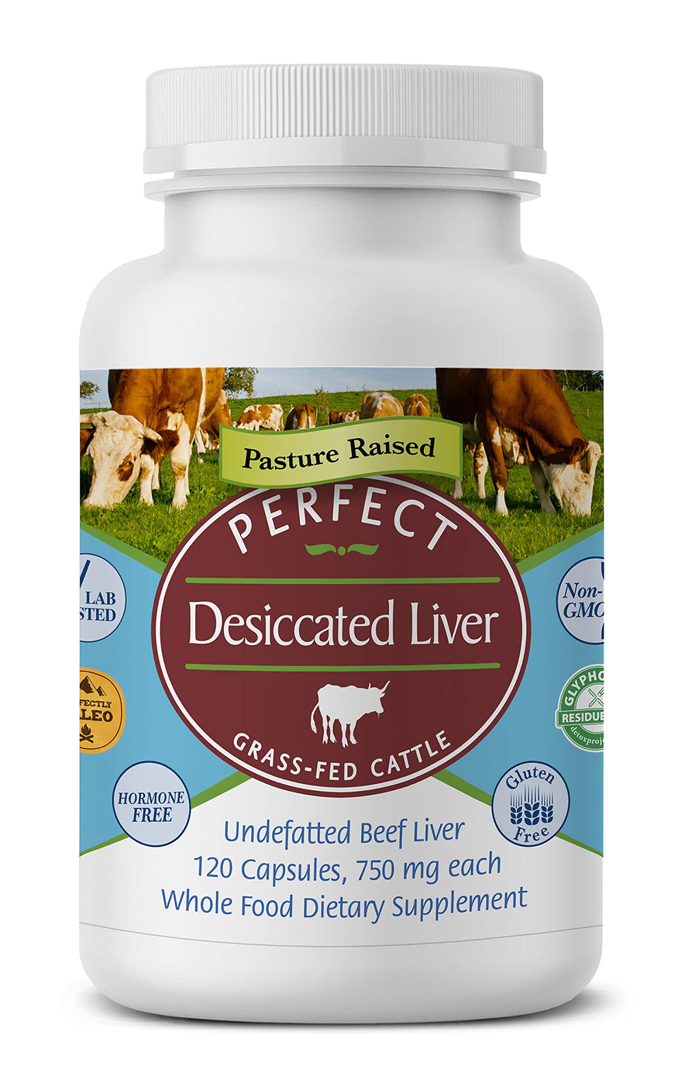 Perfect Supplements envase frontal mostrando cápsulas y marca, facilita identificación