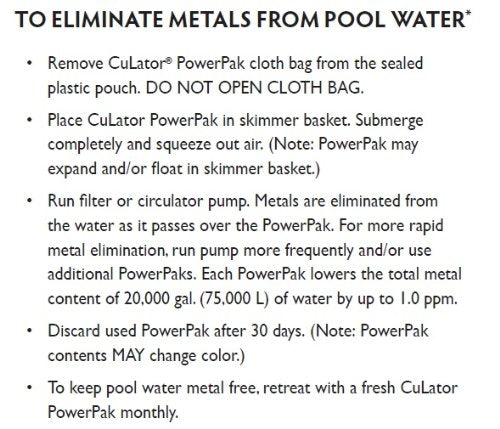 Periodic Products CuLator PowerPak cerca de equipo de piscina previniendo corrosión
