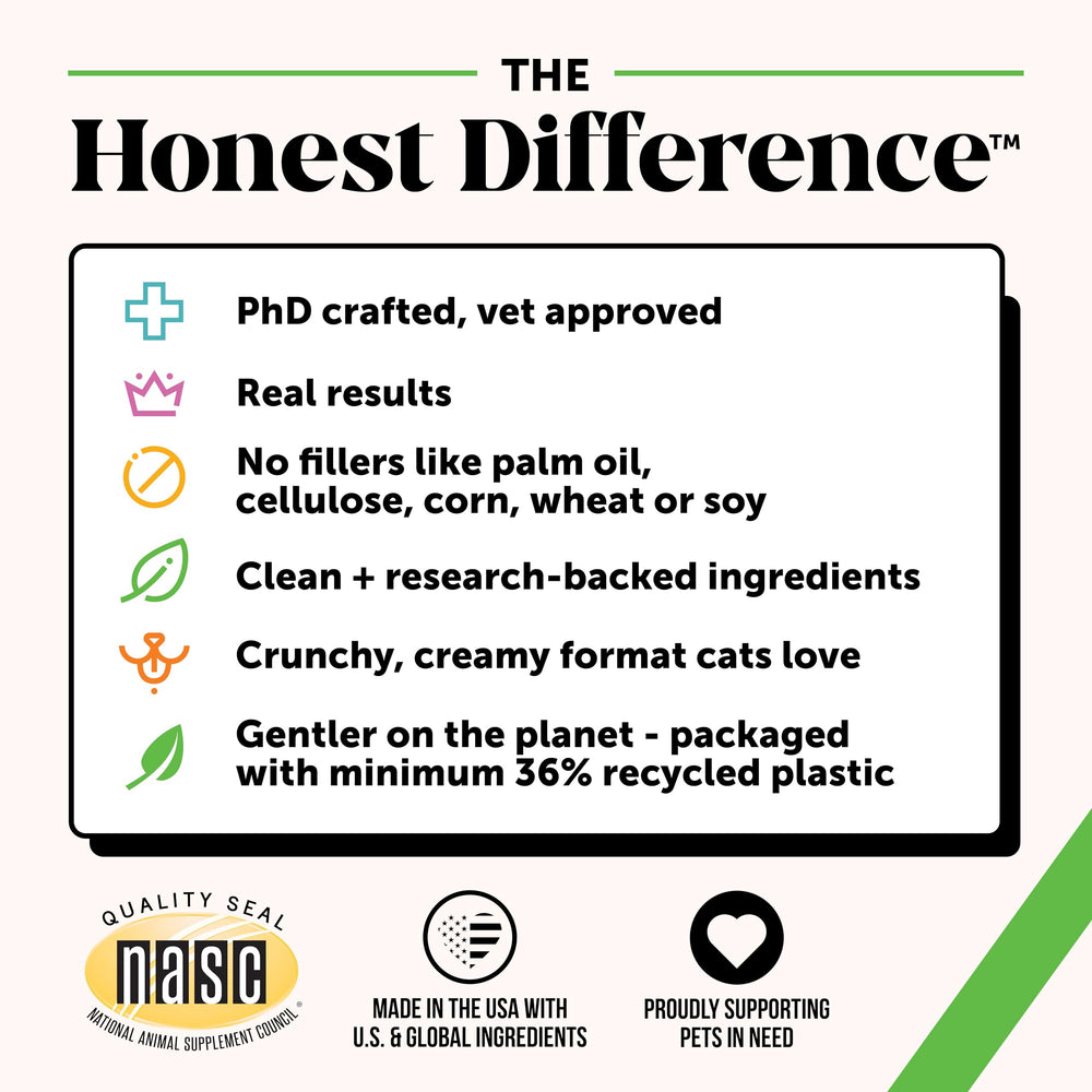Pet Honesty comparación visual con otros suplementos, superioridad en textura