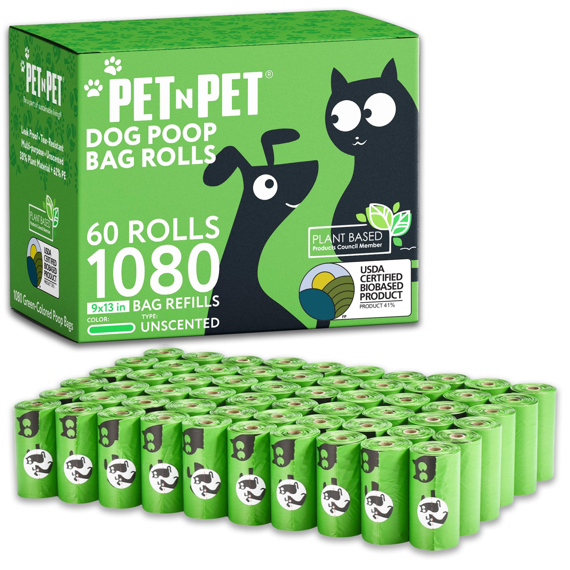 PET N PET paquete frontal mostrando 1080 bolsas y ahorro por unidad