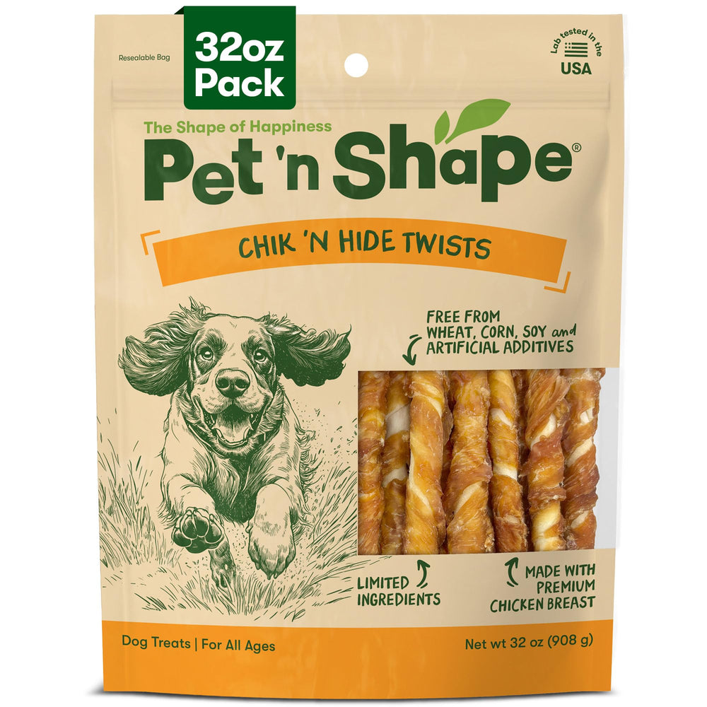 Pet 'n Shape front packaging showing 2 lb bag and resealable zipper benefit freshness