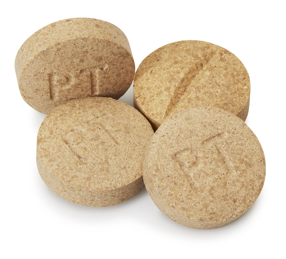 Pet-Tabs detalle de tabletas masticables mostrando textura y fácil ingestión