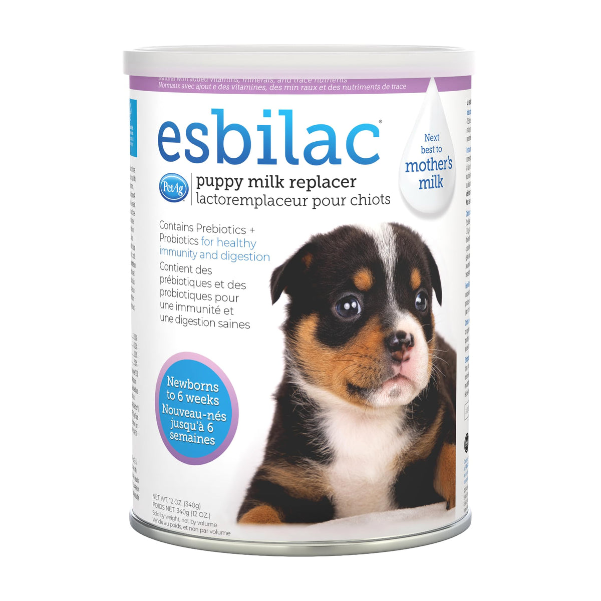 PetAg Esbilac envase frontal mostrando marca y neto