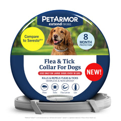 PetArmor empaque frontal mostrando protector de pulgas y garrapatas, claridad del producto