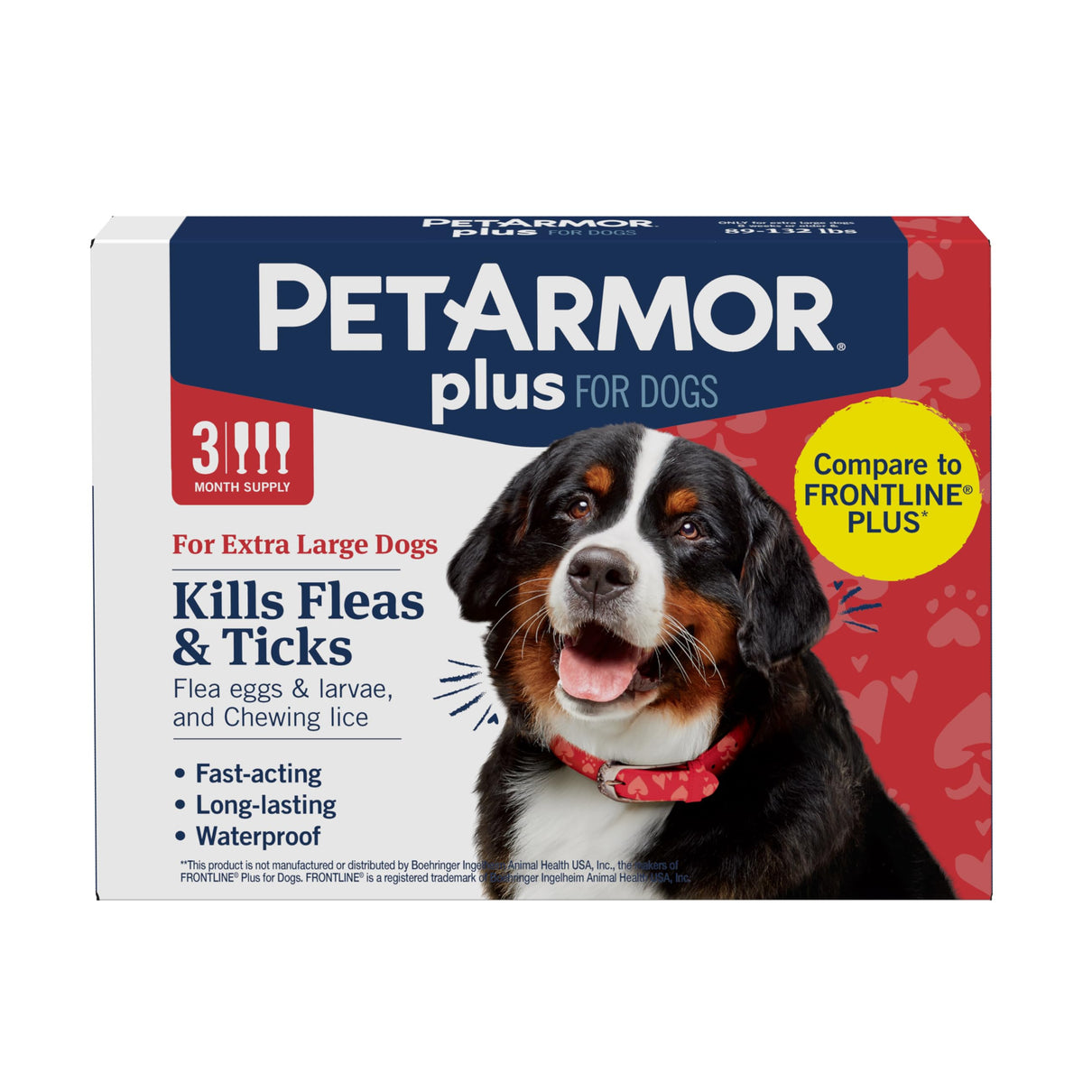 PetArmor envase frontal mostrando protección mensual y peso indicado