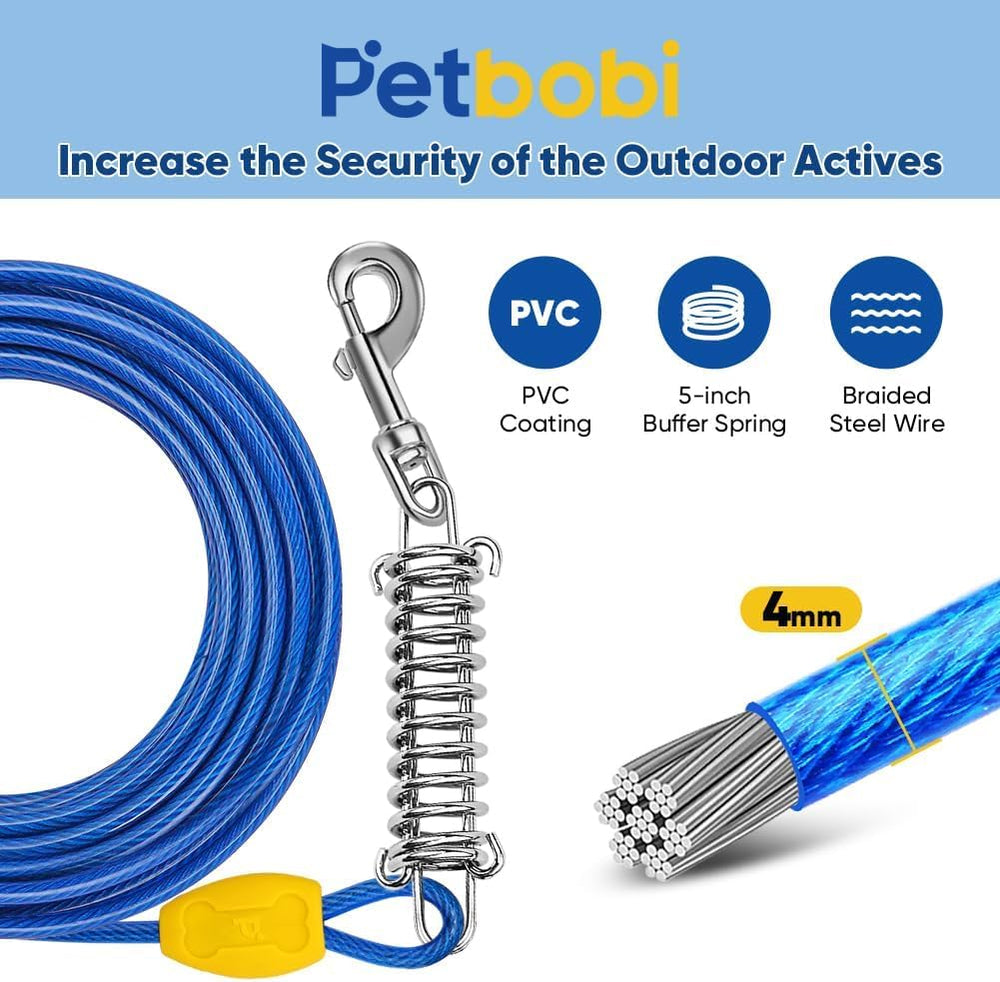 Petbobi close-up of 4-inch shock spring absorbing sudden pulls