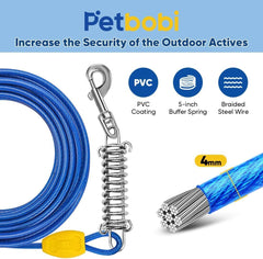 Petbobi close-up of 4-inch shock spring absorbing sudden pulls