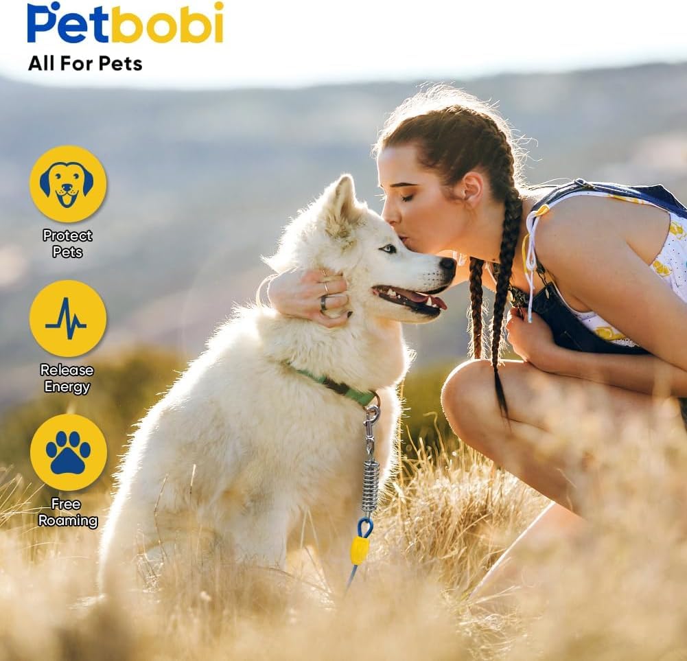 Petbobi packaged box with cable, stake and instructions for portability