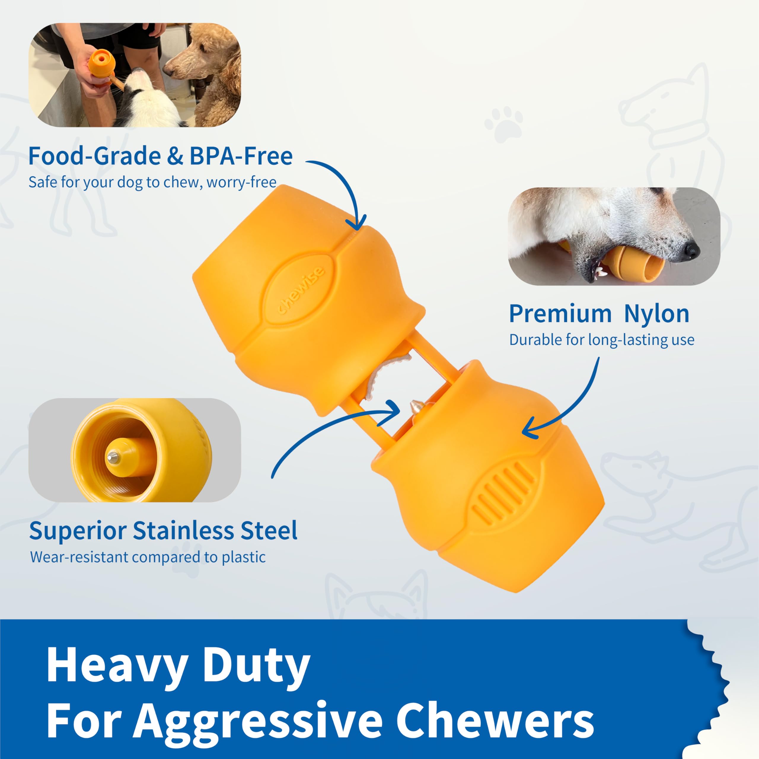 PetClan Chewise material de nailon alimentario resistente y sin BPA