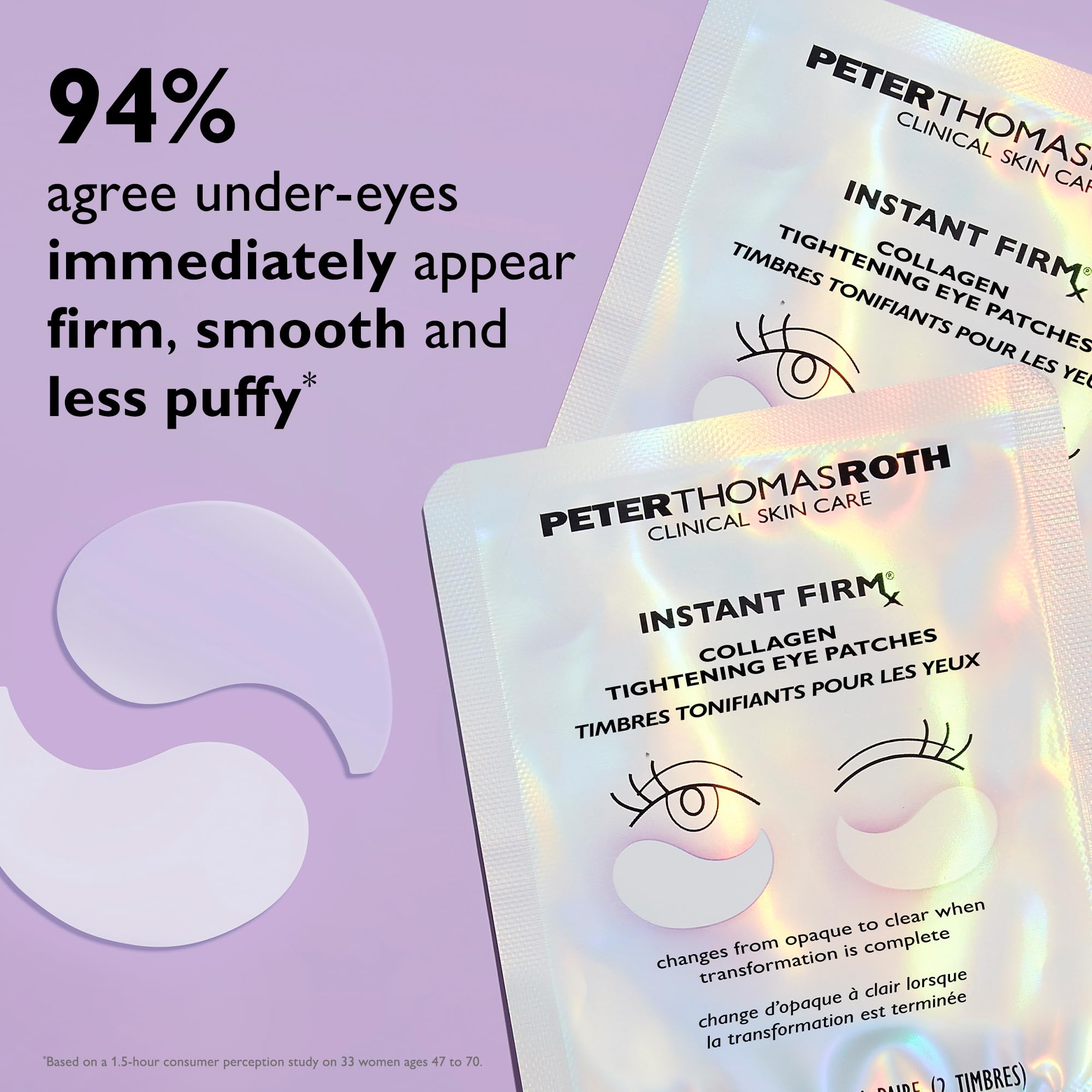 Peter Thomas Roth etiqueta con lista de activos clave y beneficios